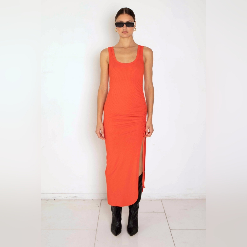 NWT The Range cinched fuego cinched midi dress size L